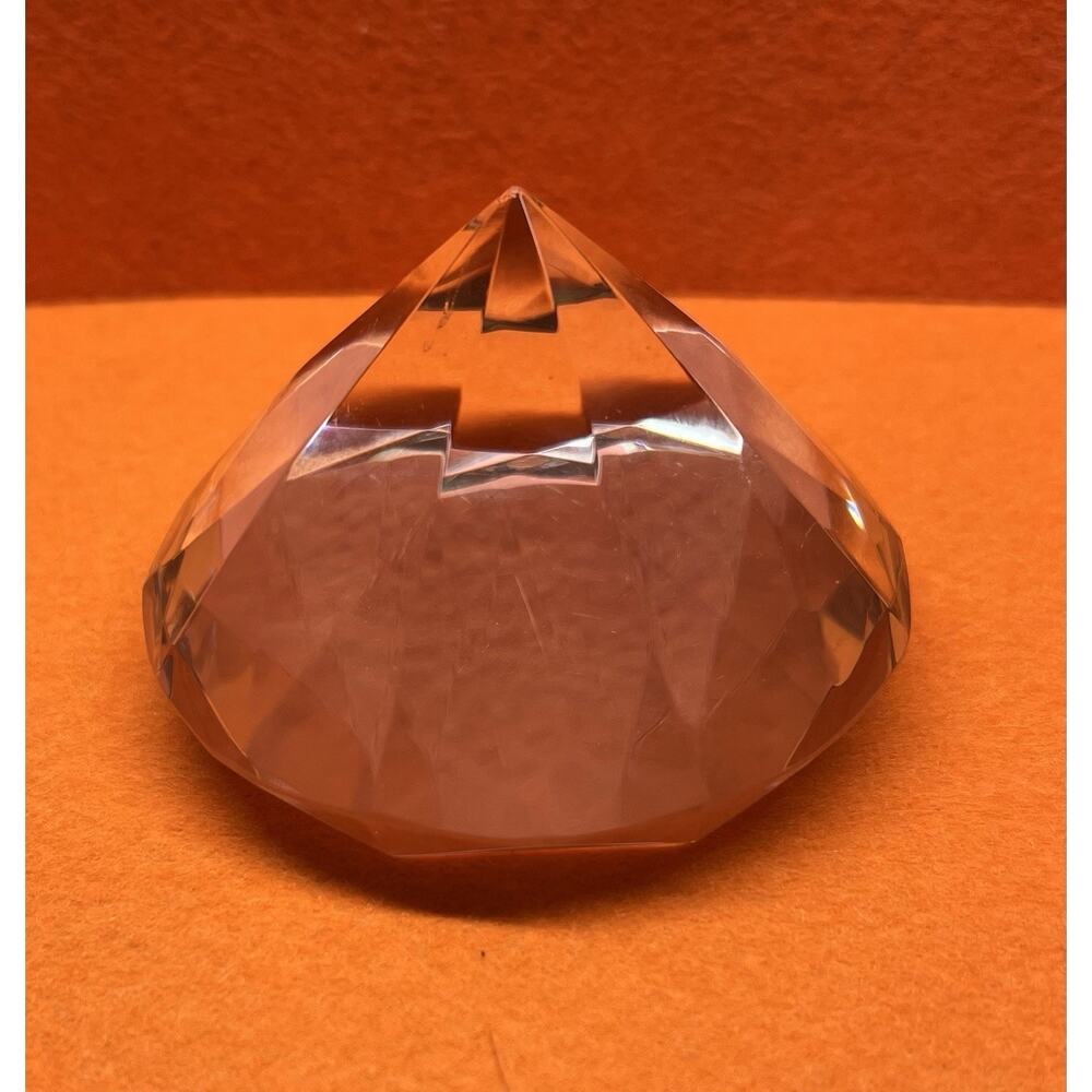 Magnificent Small Diamond Shaped Glass Prism Paperweight‎